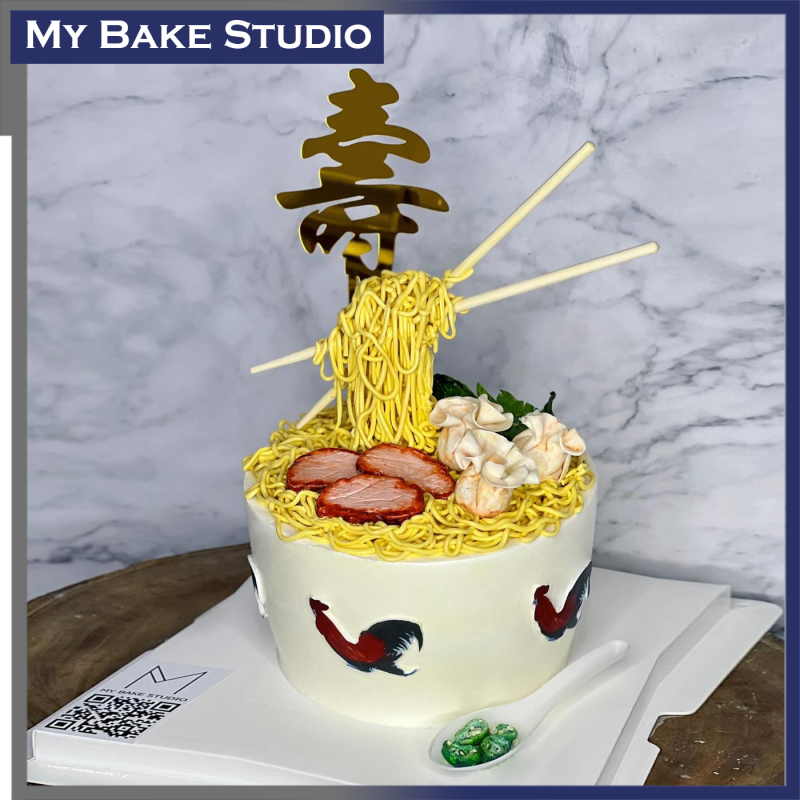 Longevity Noodles Theme Cake